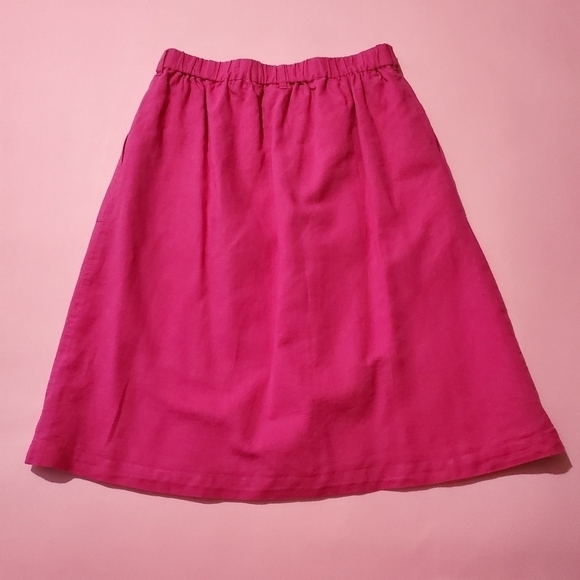 💖 J.Crew  Bright Hot Pink Barbie Circle Skirt Pockets Cute - Picture 5 of 5